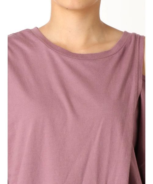 Ungrid(アングリッド)の「ショルダースリットレイヤードロングスリーブTee(Tシャツ/カットソー・レディース・ブラック/パープル/オフホワイト・FREE)」の9枚目の写真