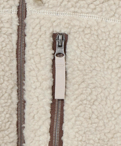 coen（コーエン）の「ボアフリーススタンドジップブルゾン（ブルゾン・メンズ・モカ/ナチュラル/パープル・MEDIUM/LARGE/X-LARGE/SMALL）」の19枚目の写真