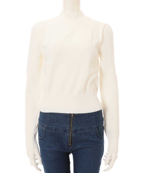 fifth（フィフス）の「ボリュームスリーブハイゲージニット（ニット/セーター・レディース・ホワイト/ブラック/ベージュ/グレー・MEDIUM）」の5枚目の写真