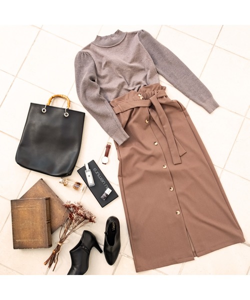 fifth（フィフス）の「ボリュームスリーブハイゲージニット（ニット/セーター・レディース・ホワイト/ブラック/ベージュ/グレー・MEDIUM）」の12枚目の写真