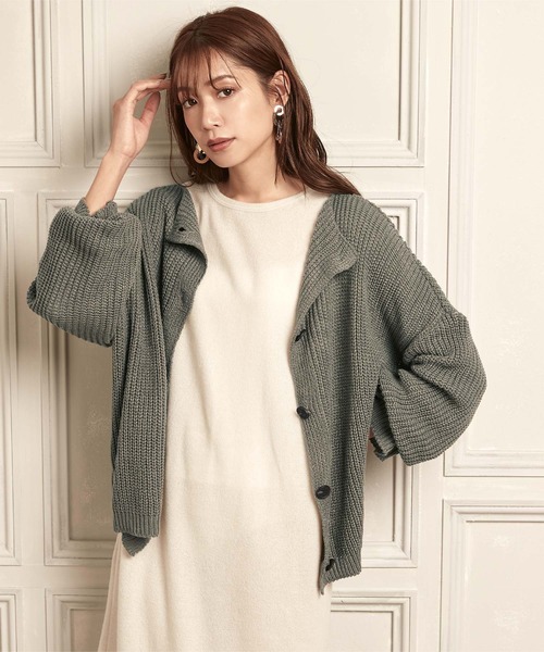 titivate(ティティベイト)の「マルチwayローゲージニットプルオーバー(ニット/セーター・レディース・ブラック/ベージュ/カーキ・M)」の15枚目の写真