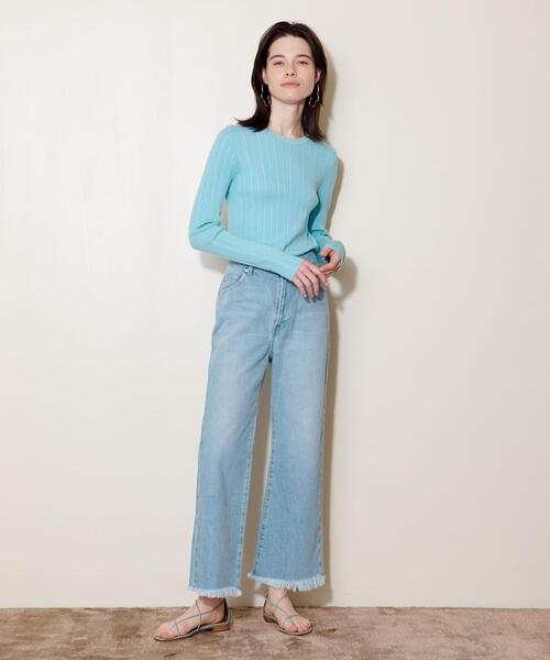 AEWEN MATOPH（イウエン マトフ）の「＜AEWEN MATOPH（イウエン マトフ）＞ リブ クルーネック ニット（ニット/セーター・レディース・オレンジ/イエロー/オフホワイト/ターコイズブルー・FREE）」の21枚目の写真