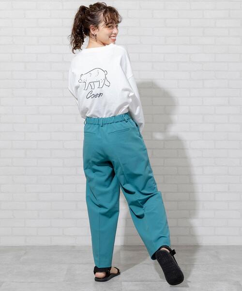 coen（コーエン）の「【WEB限定】【Ryo Kaneyasu】コーエンベアバックプリントTシャツ（ロングスリーブ/ロンT）（Tシャツ/カットソー・レディース・ブラック/ベージュ/ホワイト/カーキ・FREE）」の21枚目の写真