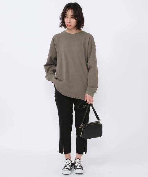 coen（コーエン）の「【WEB限定】【Ryo Kaneyasu】コーエンベアバックプリントTシャツ（ロングスリーブ/ロンT）（Tシャツ/カットソー・レディース・ブラック/ベージュ/ホワイト/カーキ・FREE）」の16枚目の写真