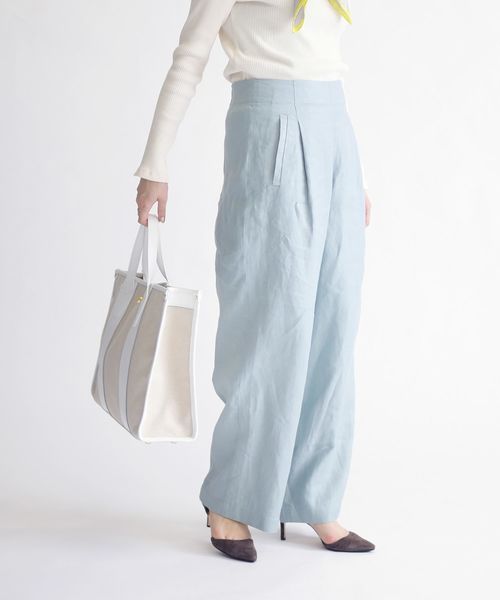 SHIPS（シップス）の「リネンマリンパンツ◇（その他パンツ・レディース・ネイビー/ライトグリーン/ナチュラル・38/36）」の11枚目の写真