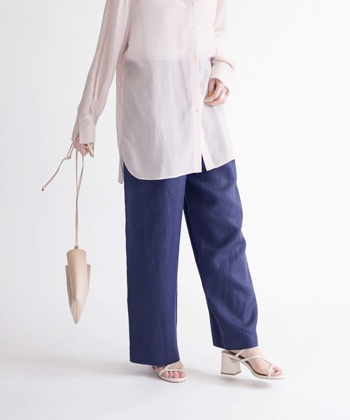 SHIPS（シップス）の「リネンマリンパンツ◇（その他パンツ・レディース・ネイビー/ライトグリーン/ナチュラル・38/36）」の15枚目の写真