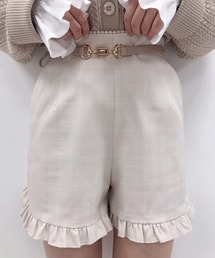 one after another NICE CLAUP | ベルト付きフリルショートパンツ(その他パンツ)