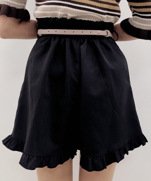 one after another NICE CLAUP(ワンアフターアナザーナイスクラップ)の「ベルト付きフリルショートパンツ(その他パンツ・レディース・ブラック/ミント/ブラウン系その他/ベージュ系その他・FREE)」の17枚目の写真