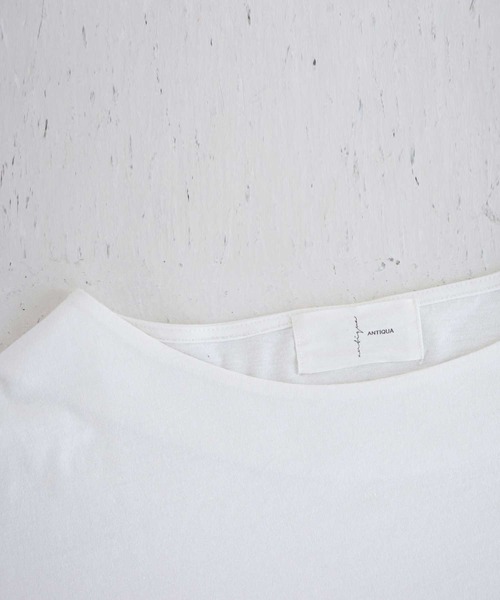 antiqua(アンティカ)の「ボートネックドルマンT(Tシャツ/カットソー・レディース・マスタード/ブラウン系その他2/オートミール/ブラウン系その他/オフホワイト/ブラック/ブラウン系その他3/グリーン系その他/オレンジ/ブルー系その他・FREE)」の14枚目の写真