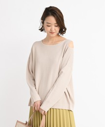 DouDou | ショルダースリットプルオーバー(ニット/セーター)