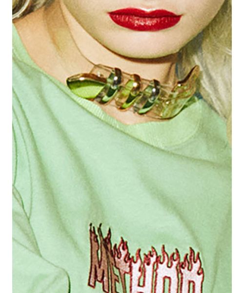 jouetie（ジュエティ）の「PVCメタルチョーカー（チョーカー・レディース・ブラウン/イエロー/クリア・FREE）」の2枚目の写真