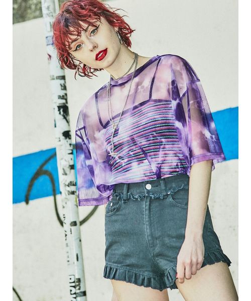 jouetie（ジュエティ）の「ラメボーダーニットキャミソール（キャミソール・レディース・ブラック/レッド/ピンク・MEDIUM）」の17枚目の写真