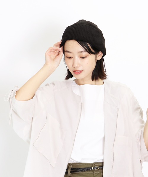 salle de bal(サルデバル)の「ANTI-5 SHORT AZE ビーニー / ニット帽 抗菌/抗ウイルス / 消臭 / 防粉 / 帯電防止(ニットキャップ/ビーニー・レディース・ベージュ/ブラック/パープル/オリーブドラブ/ネイビー/ブラウン/グレー/レッド・FREE)」の17枚目の写真