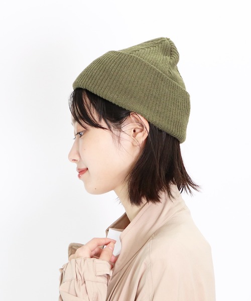 salle de bal(サルデバル)の「ANTI-5 SHORT AZE ビーニー / ニット帽 抗菌/抗ウイルス / 消臭 / 防粉 / 帯電防止(ニットキャップ/ビーニー・レディース・ベージュ/ブラック/パープル/オリーブドラブ/ネイビー/ブラウン/グレー/レッド・FREE)」の13枚目の写真