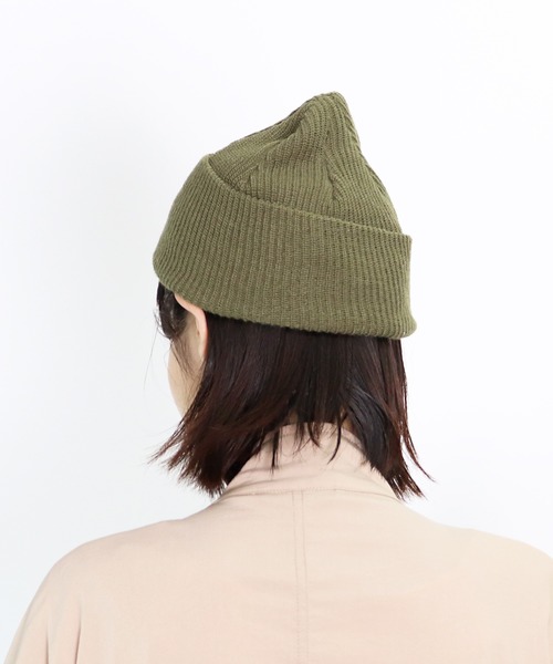 salle de bal(サルデバル)の「ANTI-5 SHORT AZE ビーニー / ニット帽 抗菌/抗ウイルス / 消臭 / 防粉 / 帯電防止(ニットキャップ/ビーニー・レディース・ベージュ/ブラック/パープル/オリーブドラブ/ネイビー/ブラウン/グレー/レッド・FREE)」の12枚目の写真