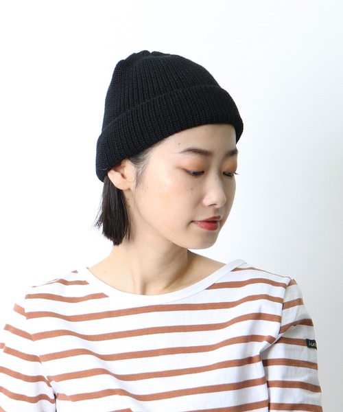 salle de bal(サルデバル)の「ANTI-5 SHORT AZE ビーニー / ニット帽 抗菌/抗ウイルス / 消臭 / 防粉 / 帯電防止(ニットキャップ/ビーニー・レディース・ベージュ/ブラック/パープル/オリーブドラブ/ネイビー/ブラウン/グレー/レッド・FREE)」の19枚目の写真