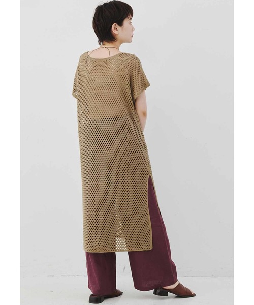 MEDE19F(メデジュウキュウ)の「MEDE19F メッシュニットチュニック(チュニック・レディース・カーキ/ボルドー・MEDIUM/LARGE/X-LARGE/XX-LARGE)」の15枚目の写真
