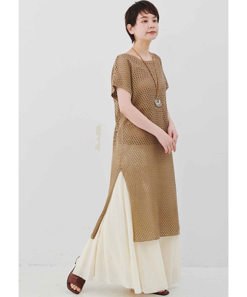 MEDE19F(メデジュウキュウ)の「MEDE19F メッシュニットチュニック(チュニック・レディース・カーキ/ボルドー・MEDIUM/LARGE/X-LARGE/XX-LARGE)」の11枚目の写真