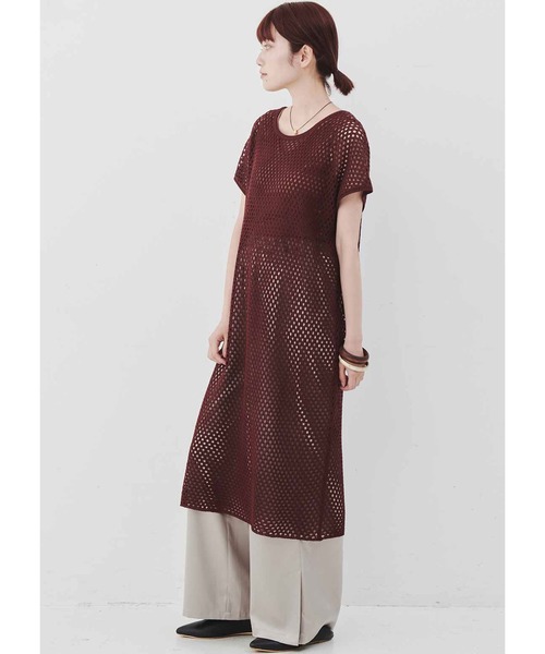 MEDE19F(メデジュウキュウ)の「MEDE19F メッシュニットチュニック(チュニック・レディース・カーキ/ボルドー・MEDIUM/LARGE/X-LARGE/XX-LARGE)」の18枚目の写真