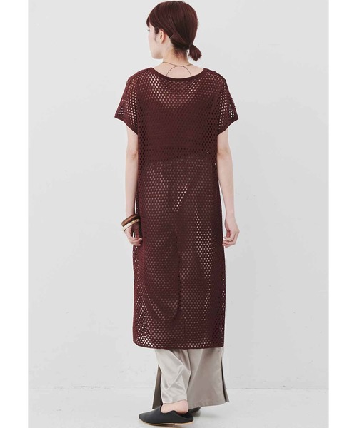 MEDE19F(メデジュウキュウ)の「MEDE19F メッシュニットチュニック(チュニック・レディース・カーキ/ボルドー・MEDIUM/LARGE/X-LARGE/XX-LARGE)」の14枚目の写真