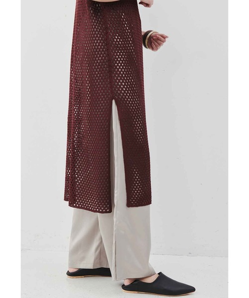 MEDE19F(メデジュウキュウ)の「MEDE19F メッシュニットチュニック(チュニック・レディース・カーキ/ボルドー・MEDIUM/LARGE/X-LARGE/XX-LARGE)」の6枚目の写真