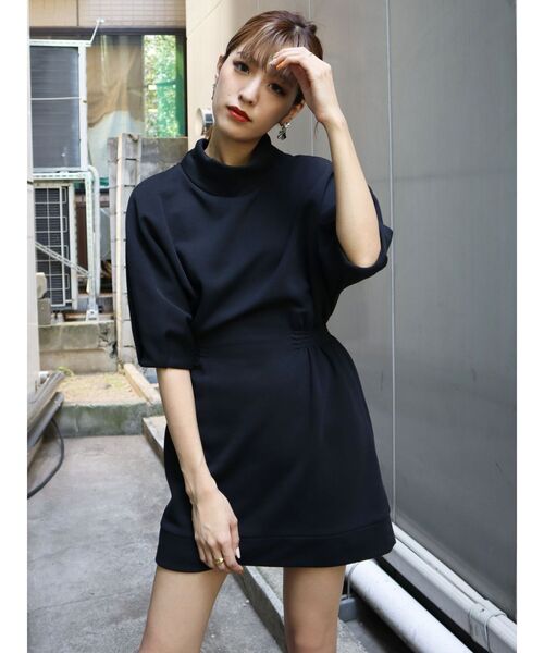 EMODA（エモダ）の「コンシャスプルオーバーワンピース（ワンピース・レディース・ブラック/グレー/カーキ/ベージュ・FREE）」の5枚目の写真