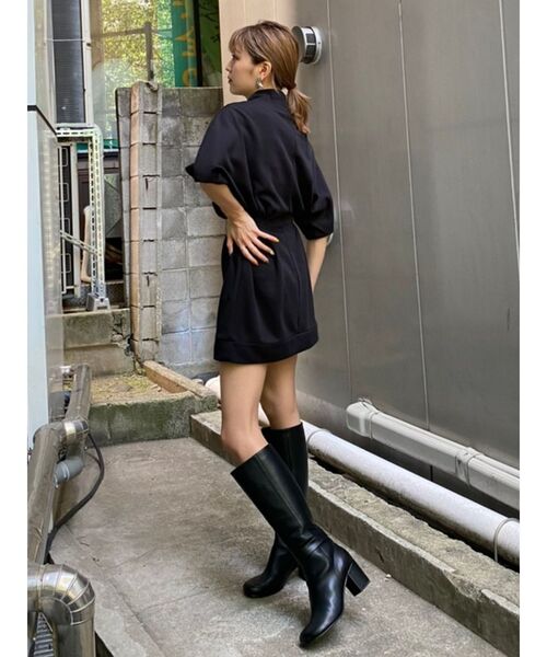 EMODA（エモダ）の「コンシャスプルオーバーワンピース（ワンピース・レディース・ブラック/グレー/カーキ/ベージュ・FREE）」の9枚目の写真