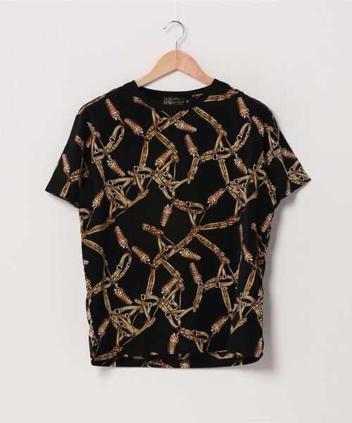 ADPOSION（アドポーション）の「総柄ショートスリーブクルーネックTシャツ（Tシャツ/カットソー・メンズ・レッド系その他/ブラウン系その他/ブラック/ホワイト/グリーン系その他/ブラック系その他・LARGE/MEDIUM）」の4枚目の写真