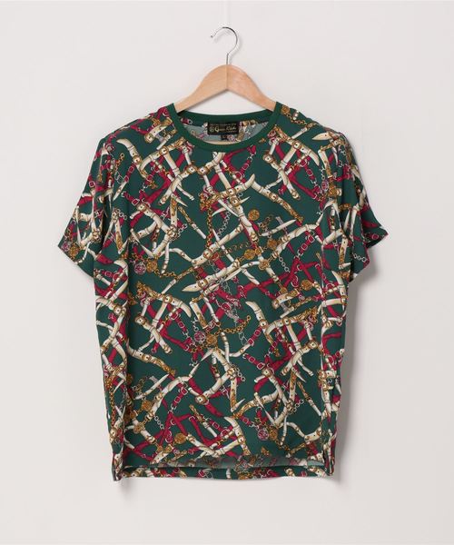 ADPOSION（アドポーション）の「総柄ショートスリーブクルーネックTシャツ（Tシャツ/カットソー・メンズ・レッド系その他/ブラウン系その他/ブラック/ホワイト/グリーン系その他/ブラック系その他・LARGE/MEDIUM）」の5枚目の写真