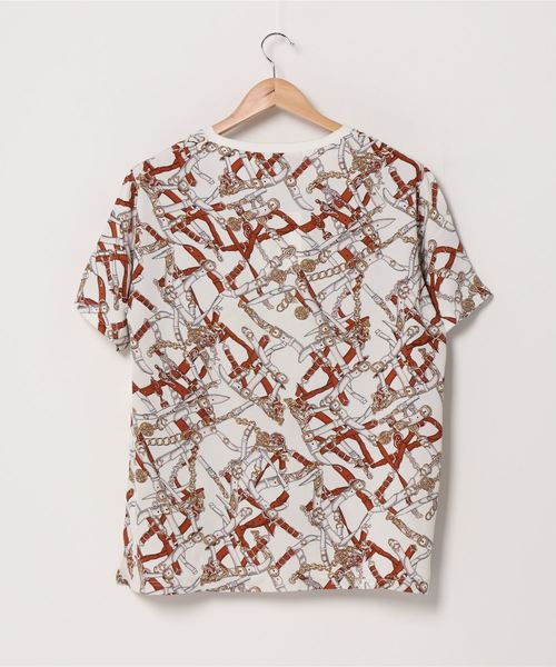 ADPOSION（アドポーション）の「総柄ショートスリーブクルーネックTシャツ（Tシャツ/カットソー・メンズ・レッド系その他/ブラウン系その他/ブラック/ホワイト/グリーン系その他/ブラック系その他・LARGE/MEDIUM）」の7枚目の写真