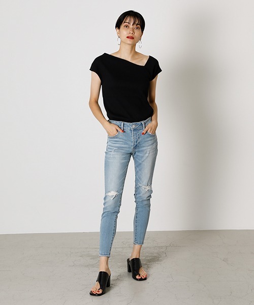 cvtvlist × myne クラッシュデニム cvtvlist ペイントデニムパンツ