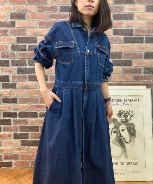 AVIE（アビィ）の「デニム7分袖シャツワンピース（ワンピース