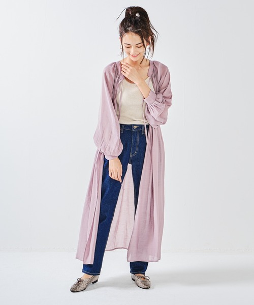 CONSCIOUS DAY（コンシャスデイ）の「バックリボン2wayギャザーワンピース（ワンピース・レディース・ベージュ/ブラウン/ピンク・ﾌﾘ-）」の7枚目の写真