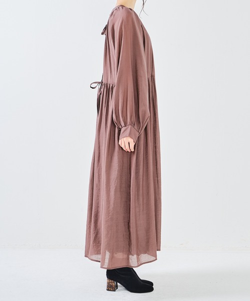 CONSCIOUS DAY（コンシャスデイ）の「バックリボン2wayギャザーワンピース（ワンピース・レディース・ベージュ/ブラウン/ピンク・ﾌﾘ-）」の9枚目の写真