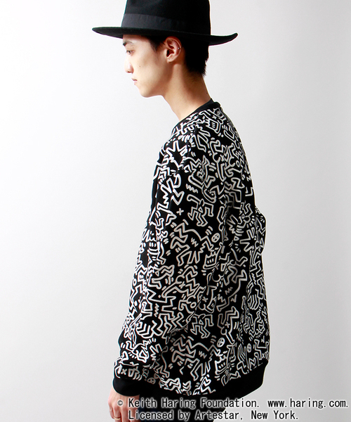 WEGO（ウィゴー）の「WEGO/Keith Haring(キースヘリング) スウェット（スウェット・メンズ・ホワイト/ブラック・LARGE/MEDIUM）」の4枚目の写真