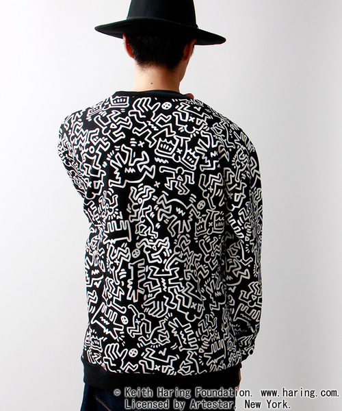 WEGO（ウィゴー）の「WEGO/Keith Haring(キースヘリング) スウェット（スウェット・メンズ・ホワイト/ブラック・LARGE/MEDIUM）」の5枚目の写真