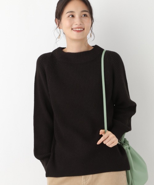 GLOBAL WORK（グローバルワーク）の「マシュマロタッチボトルネックプルオーバー/889149（ニット/セーター・レディース・フューシャピンク/イエロー/ブラック/ライトベージュ/オフホワイト/ライトグリーン・MEDIUM/LARGE）」の3枚目の写真