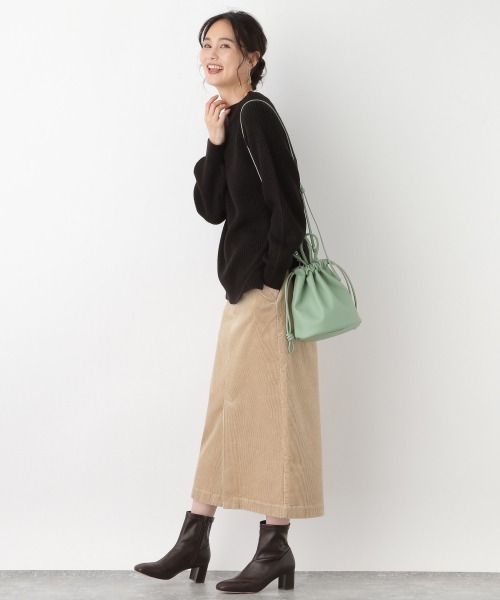 GLOBAL WORK（グローバルワーク）の「マシュマロタッチボトルネックプルオーバー/889149（ニット/セーター・レディース・フューシャピンク/イエロー/ブラック/ライトベージュ/オフホワイト/ライトグリーン・MEDIUM/LARGE）」の8枚目の写真