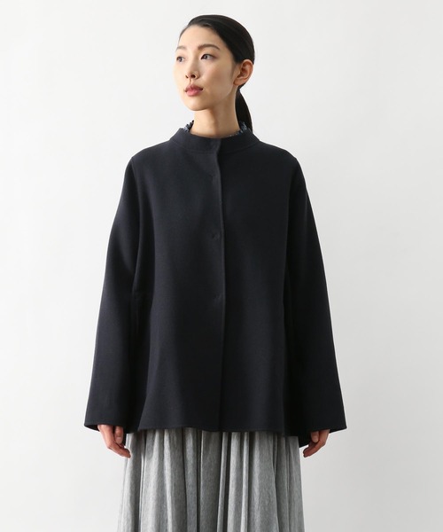 LOISIR（ロワズィール）の「ダブルフェイスジャケット（ノーカラー 