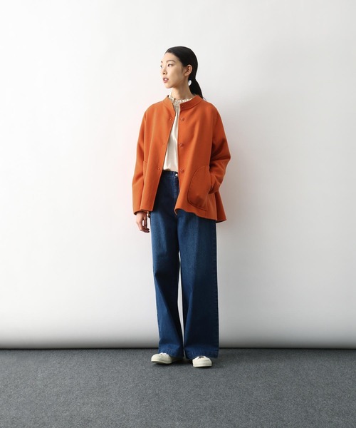 LOISIR（ロワズィール）の「ダブルフェイスジャケット（ノーカラー 