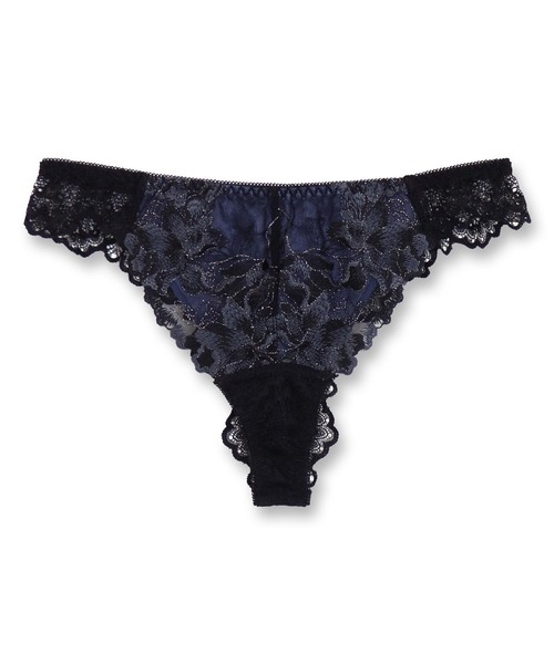 fran de lingerie（フランデランジェリー）の「Style Up Wireless -Bitter Sexy- スタイルアップワイヤレスビターセクシー コーディネートお揃いTバック（ショーツ・レディース・ターコイズブルー/レッド/シルバーグレー/ホワイト/ピンク/ブラック/ワイン/ブルー/ミント/イエロー/セージグリーン/ライトピンク/ネイビー/ブルー系その他3/ラベンダー/グリーン/クリーム/コーラルピンク/ダークグレー/ローズ/オフホワイト/ブルーパープル/サーモンピンク/モスグリーン/ホワイト系その他/グリーン系その他/ダークブルー・M/L）」の4枚目の写真