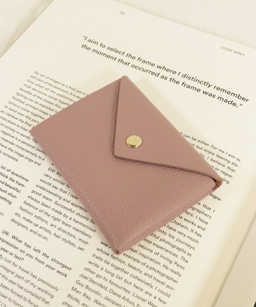 emesuelee(エメスーリー)の「シボ加工 本革 コンパクトカードケース(カードケース・レディース・ブラック/ベージュ/シルバー/オレンジ/ブルー/ゴールド/パープル/ライトブルー/グリーン/イエロー/ピンク/オレンジ系/ミント・フリー)」の7枚目の写真