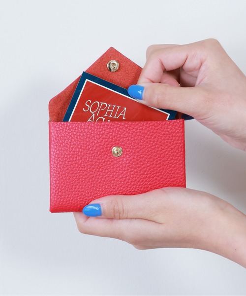 emesuelee(エメスーリー)の「シボ加工 本革 コンパクトカードケース(カードケース・レディース・ブラック/ベージュ/シルバー/オレンジ/ブルー/ゴールド/パープル/ライトブルー/グリーン/イエロー/ピンク/オレンジ系/ミント・フリー)」の9枚目の写真