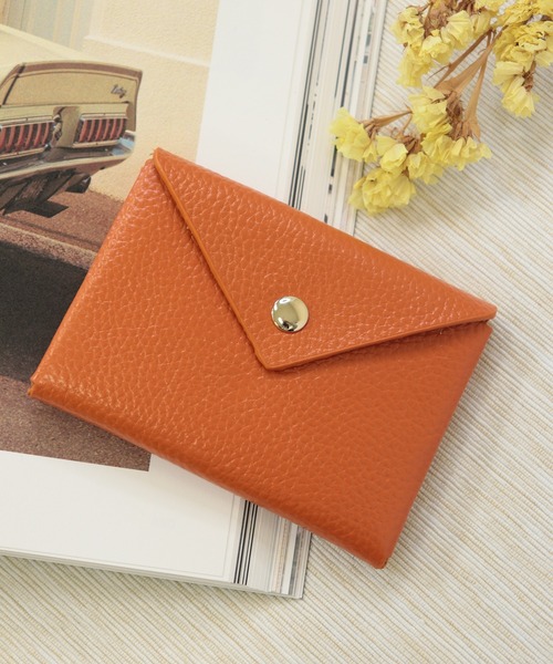 emesuelee(エメスーリー)の「シボ加工 本革 コンパクトカードケース(カードケース・レディース・ブラック/ベージュ/シルバー/オレンジ/ブルー/ゴールド/パープル/ライトブルー/グリーン/イエロー/ピンク/オレンジ系/ミント・フリー)」の10枚目の写真