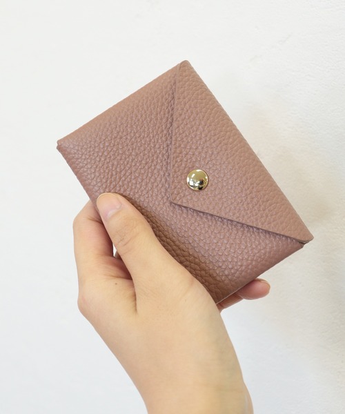 emesuelee(エメスーリー)の「シボ加工 本革 コンパクトカードケース(カードケース・レディース・ブラック/ベージュ/シルバー/オレンジ/ブルー/ゴールド/パープル/ライトブルー/グリーン/イエロー/ピンク/オレンジ系/ミント・フリー)」の16枚目の写真