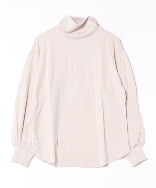 STYLEBLOCK(スタイルブロック)の「起毛ベア天リブ切替タートルプルオーバー(Tシャツ/カットソー・レディース・ブラック/ベージュ/カーキ/アイボリー・M)」の1枚目の写真