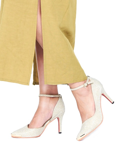 DULCIS REGALO（ドルキス レガロ）の「DulcisRegalo(ドルキスレガロ) レッドソールオケージョン パンプス（パンプス・レディース・シルバー/ブラック系その他/ゴールド/ブラック・LL/S/L/M）」の4枚目の写真