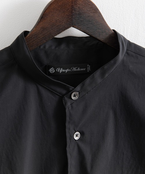 Audience（オーディエンス）の「【撥水・撥油 】オーバーサイズ クロス ストレッチ タイプライター バンドカラー 長袖 ボクシーシャツ（シャツ/ブラウス・メンズ・ブラック/オフホワイト・M/L）」の16枚目の写真