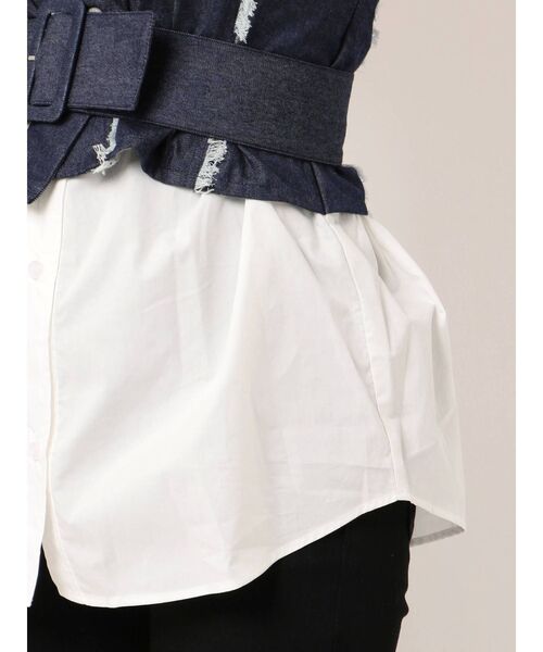 EMODA（エモダ）の「フリンジビスチェシャツ（シャツ/ブラウス・レディース・インディゴブルー/ベージュ/ブラック・FREE）」の17枚目の写真