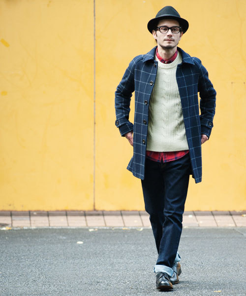 green label relaxing（グリーンレーベルリラクシング）の「□W/P SHAGGY STN コート ◆（ステンカラーコート・メンズ・グレー/ネイビー・SMALL/MEDIUM/LARGE）」の15枚目の写真